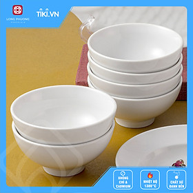 Mua Bộ 6 bát cơm 4.4 inch đế cao sứ cao cấp Long Phương