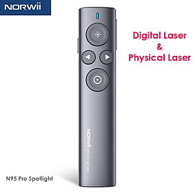 Bút trình chiếu NORWii N95 Pro Spotlight cao cấp 2in1 dùng cho mọi màn hình TV,LED,LCD, bảng chiếu hỗ trợ Windows, MacOS - Hàng nhập khẩu
