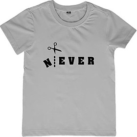Áo Thun Gia Đình 3 Người In Họa Tiết N/Ever Màu Xám