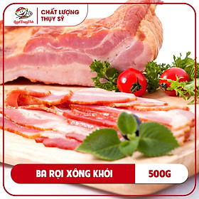 Ba rọi xông khói cắt lát/Smoked bacon (Sliced)500GR/PE