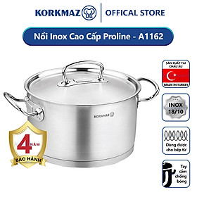 Nồi inox 18/10 Korkmaz Proline 6.2 lít - 24x14 cm