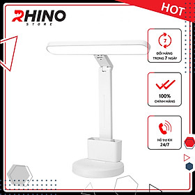 Đèn học LED 3 ánh sáng bảo vệ mắt chống cận cảm ứng Rhino L202, tích điện đa năng làm việc, để bàn học