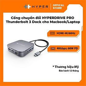 Cổng chuyển Hub HyperDrive Thunderbolt 3 Mobile Dock - HDTB3TD - Hàng chính hãng