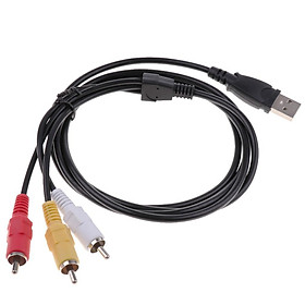 1.5 mm to Triple RCA Audio/Video Male Stereo Splitter Cable Adapter Cable