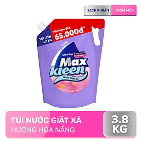 Túi Nước Giặt Xả Maxkleen Hương Hoa Nắng 3.8kg