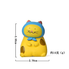 Mô hình mèo mập quàng khăn để bàn quà tặng trang trí