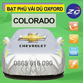 Bạt trùm xe ô tô bán tải CHEVOLET COLORADO vải dù oxford cao cấp , áo bạt phủ trùm che kín che nắng,mưa