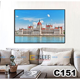 Tranh treo tường canvas 1 bức phong cách hiện đại Bắc Âu, tranh phong cảnh trang trí phòng khách, phòng ngủ, spa C149 - C-151