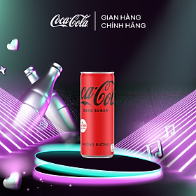 Lon Nước Ngọt Giải Khát Không Đường Coca-Cola Zero 320ml Lon