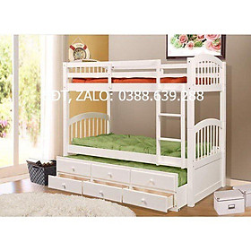 Mua Giường 3 Tầng Sabo Gỗ Thông Tự Nhiên - Trắng