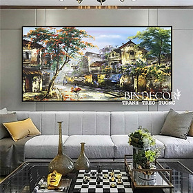 (HCM) Tranh treo tường tráng gương phong cảnh Hà Nội kèm đinh treo chuyên dụng