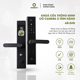 Mua Khoá cửa vân tay điện tử thông minh HOMEKIT AB-24G 6 tính năng tích hợp camera app Tuya Smart - hỗ trợ lắp đặt tận nhà
