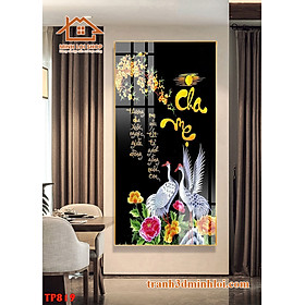 Mua Tranh THƯ PHÁP tráng gương trang trí phòng khách  không gian sống TẶNG KÈM ĐINH TREO TPCM058