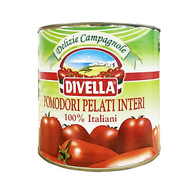 Cà Chua Bóc Vỏ Nguyên Trái Divella Pomodori Pelati Interi Italiani 2500gr