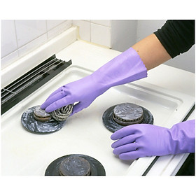 Mua Găng tay cao su mềm mịn tự nhiên cao cấp Shaldan Vinyl màu tím - Made in Japan