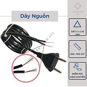 Mua Dây Nguồn Nối Dài Dây Điện Nối Dài Cáp Nguồn 2 Chấu Dây Cắm Điện (1m – 2 x 1.36mm)