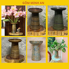 Mua Bình hoa  lọ hoa dáng mặt hồ cắm Sen Ly Loa Kèn Nhiều Mẫu- Gốm Sứ Bát Tràng- Gốm Minh An