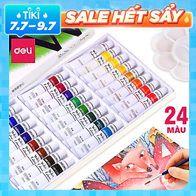 Màu Nước Dạng Tuýp Deli - 12 Màu/18 Màu/24 Màu - 73850 / 73851 / 73852