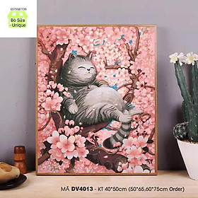 Mua Tranh số hóa tự tô Tổng Hợp các mẫu dễ thương treo phòng cho bé size 40x50 khung dày 2.5cm đầy đủ phụ kiện  phủ bóng
