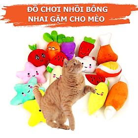 Đồ Chơi Cà Rốt Nhồi Bông Cho Chó Mèo, Đồ Chơi Gặm Nhấm Cho Chó Mèo