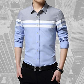 Mua Áo Sơ Mi Nam Dài Tay Hai Sọc Ngang PONIVA - Xanh Nhạt,M tại ELVIN FASHION Mua Áo Sơ Mi Nam Dài Tay Hai Sọc Ngang Poniva - Xanh Nhạt,M Tại Elvin Fashion