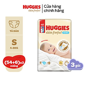 [Tặng thêm miếng] Thùng 3 gói Tã dán sơ sinh Huggies Tràm Trà NB70/S54/S80