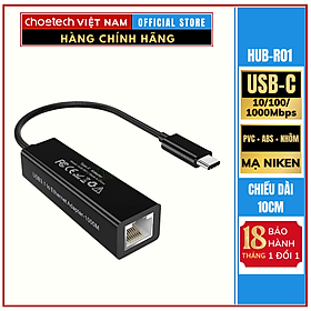Mua Hub chuyển từ Type C sang RJ45 Choetech HUB-R01 (Hàng chính hãng)