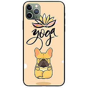 Ốp lưng in cho Iphone 11 Pro Max Mẫu Cún Yoga
