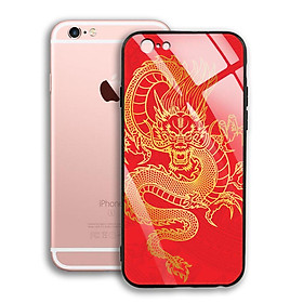 Ốp Lưng Họa Tiết Mạ Màu Vàng Ánh Kim cho điện thoại Iphone 6 Plus / 6S Plus - 03002 8006 DRAGON14 - Rồng dũng mãnh - Hàng Chính Hãng