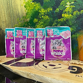 Pate whiskas cho mèo túi 80g