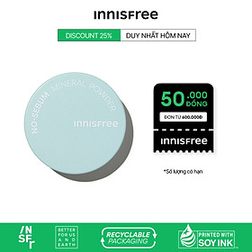 Phấn phủ kiềm dầu dạng nén innisfree No Sebum Mineral Pact 8.5g