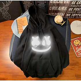 Áo Khoác Hoodie Nam DJ MarshMello Phản Quang Mẫu Mới Vải Nỉ Dầy Kiểu Dáng Thời Trang