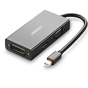 Bộ chuyển đổi Mini displayport sang HDMI/VGA/DVI màu đen Ugreen 20418MD114 Hàng chính hãng