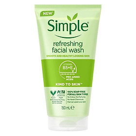 Sữa Rửa Mặt Simple Refreshing Facial Wash Dành Cho Mọi Loại Da 150ml