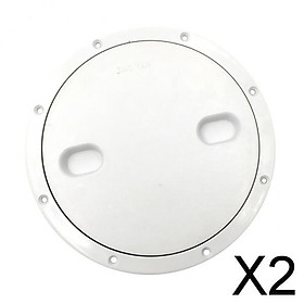 2x Marine Boat RV White 10.49" Access Hatch Cover Screw Out Deck Plate