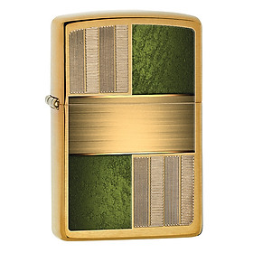 Bật Lửa Zippo 28796 - Bật Lửa Zippo Brass And Green Brushed Brass