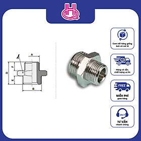 Mua Đầu nối thẳng khí nén ren ngoài Pneumax series ART.101 - Hàng chính hãng