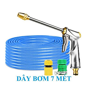 Bộ dây vòi xịt nước rửa xe, tưới cây . tăng áp 3 lần, loại 7m, 10m 206701