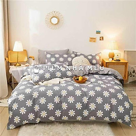 Bộ Chăn Ga Gối Cotton 3D m6/m8/2m-Tiệm Nhà MêuSet 4 Món Cotton 80% Hoạ Tiết Hoa lá Vintage Siêu Xinh Phong Cách Hàn