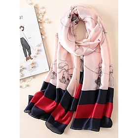 Khăn Choàng Cổ Nữ Lụa Hàng Châu Thời Trang - KLHC20801 (90 x 355 cm)