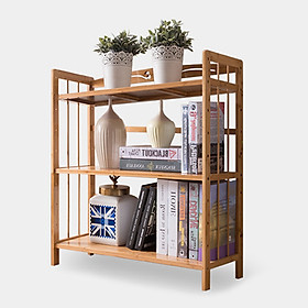 KỆ ĐỂ SÁCH TRANG TRÍ GỖ TRE 3 TẦNG RE0390