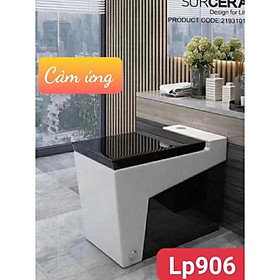 Mua Bồn cầu không két nước trắng đen   bệt không két cả trực tiếp