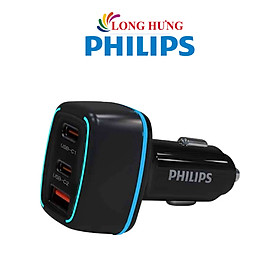 Cốc sạc xe hơi Philips 1USB 2Type-C 45W PD/QC3.0 DLP2557/97 - Hàng chính hãng