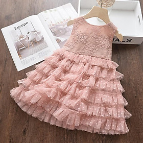 VT43Size 100-140 (12-30kg)Váy đầm xoè bé gái - Kiểu dáng công chúaThời trang trẻ Em hàng quảng châu