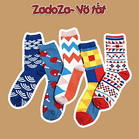 Bộ 5 đôi tất vớ  màu sắc cho nam phong cách quý ông công sở P2M3