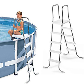 Mua Cầu thang INTEX 28067 dùng cho bể bơi khung kim loại 1m32 cao cấp - Hàng chính hãng