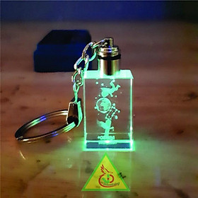Móc khóa pha lê phát sáng khắc Hình Thần Tình Yêu 3D_Quà tặng