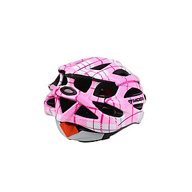 Ultralight Bicycle Helmet Casing Road Bike MTB Air Vents Helmet Outdoor Adults pink-plaid XXL