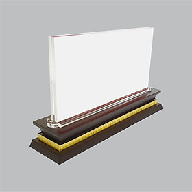 Mua Bảng chức danh đế gỗ hoa văn DG01-C 275x60mm có mặt mica 240x120mm dày 5mmx2