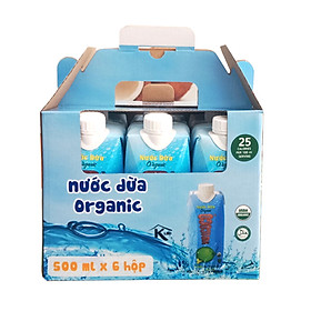 Lốc 6 Hộp Nước Dừa Organic Vietcoco - 500ml